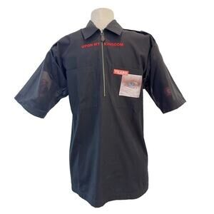 Burberry Men's Black Short Sleeve Print Nylon Shirt